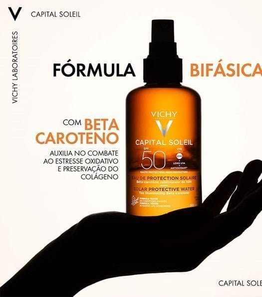 Água solar protetora iluminadora Corporal FPS 50 200ml - Imagem 3