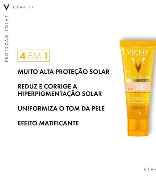 Protetor Solar Facial Clarify FPS60 40g - Imagem 5